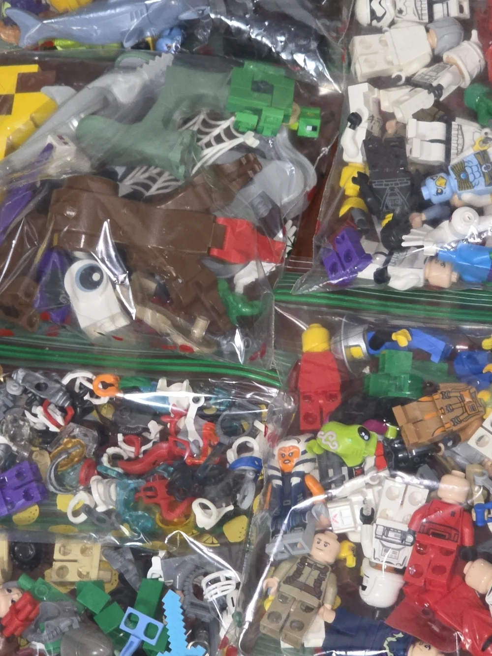 Lego Multicolor Heads, Hats & Accessories Lot — Yellow Heads Prominent